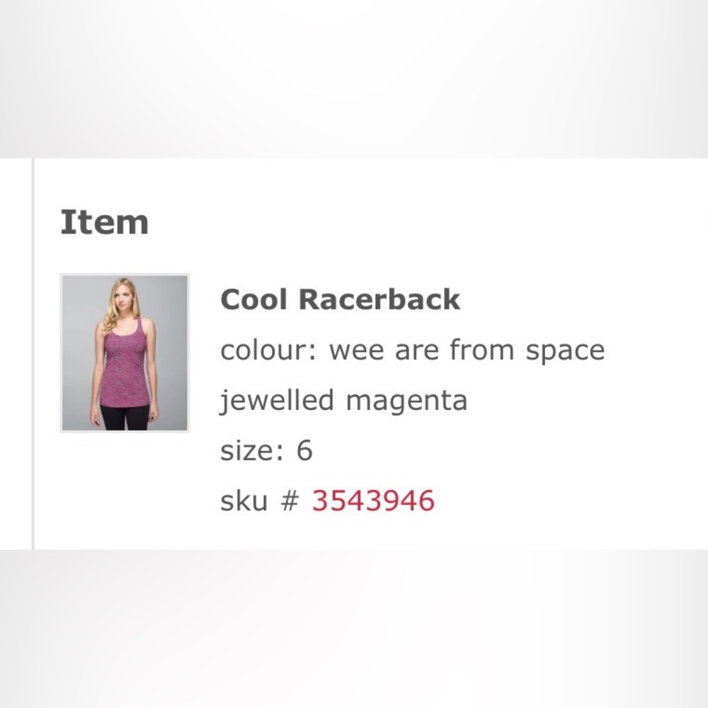 Lululemon Cool Racerback - Picture 6 of 6